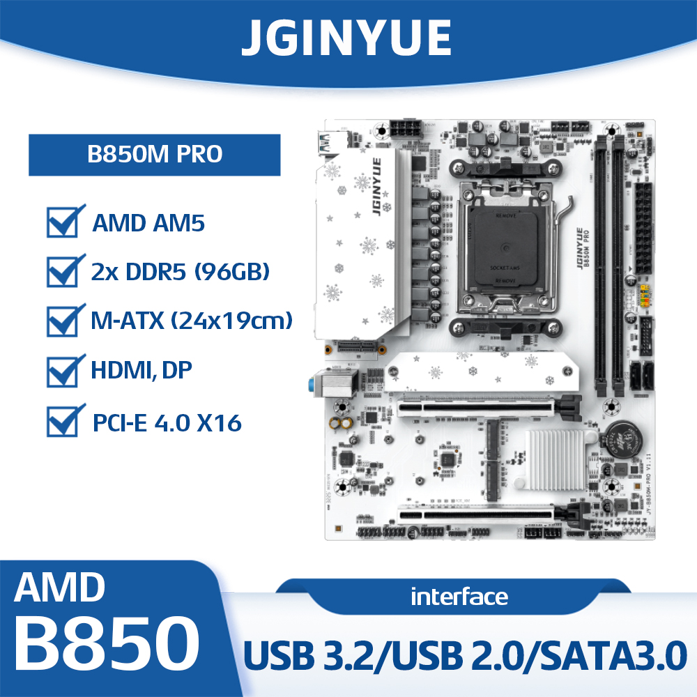 Am5 Micro Atx Pcie 5.0 Motherboard - Motherboard JGINYUE B850M PRO AMD AM5