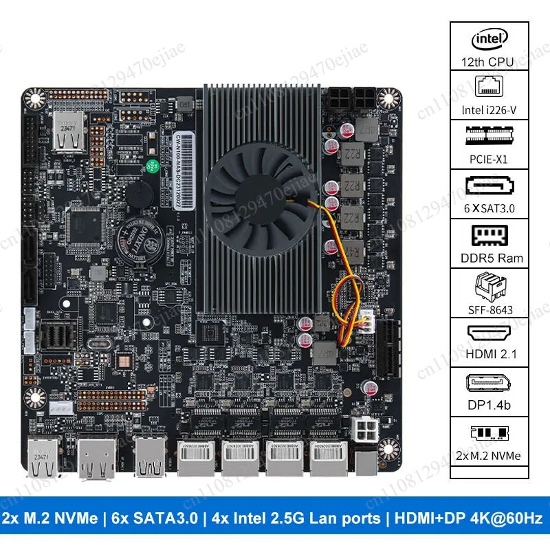 Mini Itx Dual 2.5G Nas Motherboard - Motherboard N100 Mini ITX NAS DDR5,