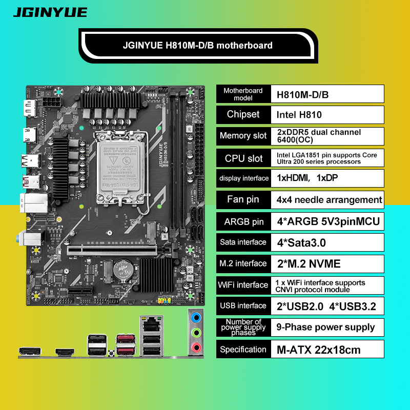 H810, motherboard Micro-ATX DD - Lga1851 Gaming Motherboard ulasan dan harga